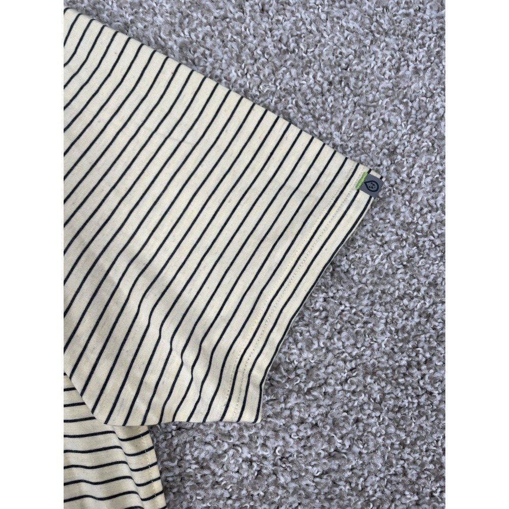 NWT TASC Performance Breathable Golf Polo Shirt Yellow/Black Stripe Sz Medium - Picture 3 of 8